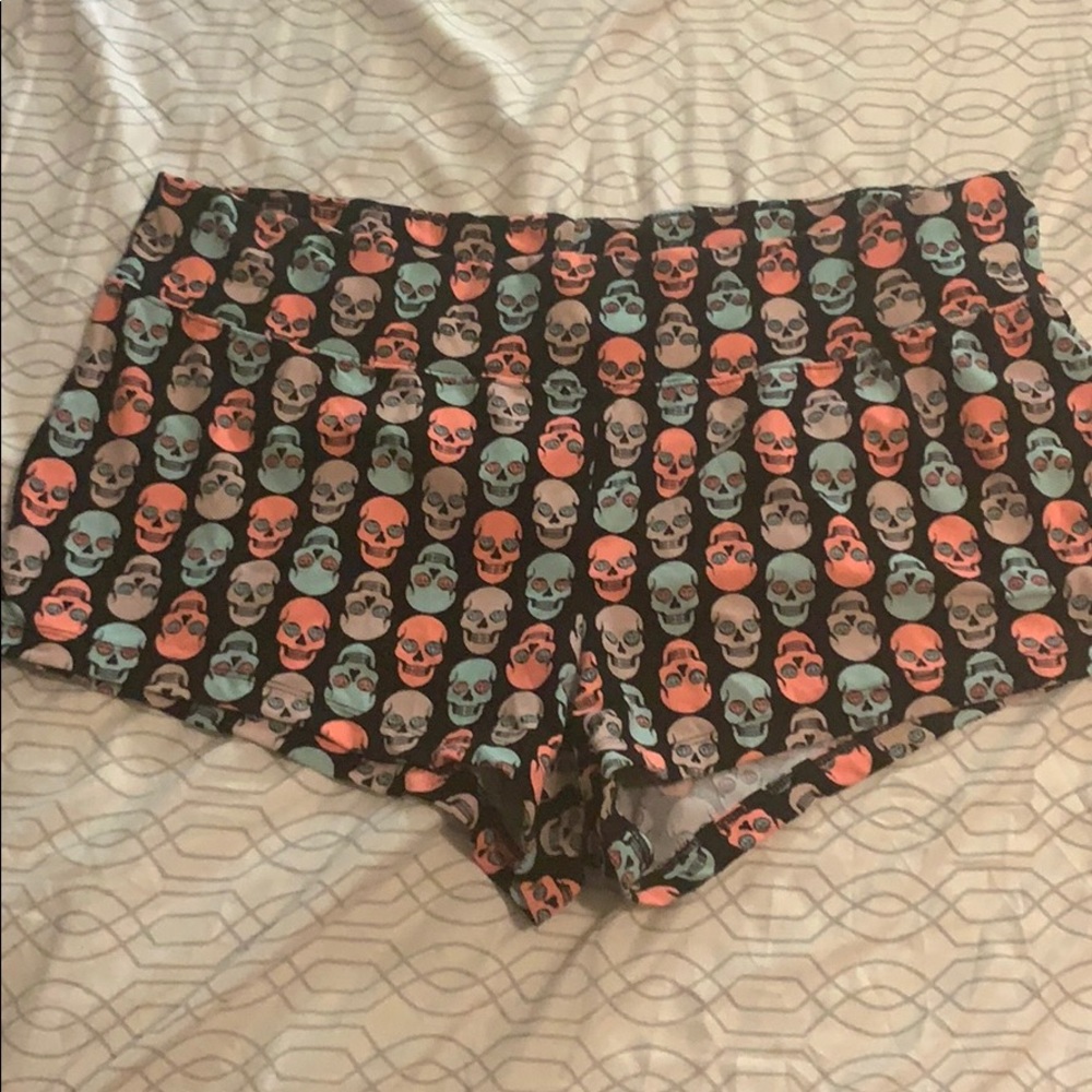 Multi colored skull shorts